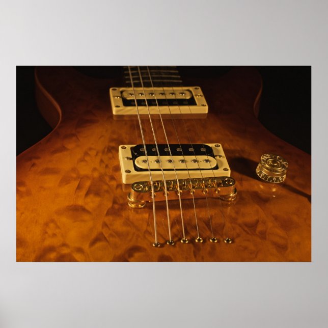 Wooden Electric Guitar Poster (Front)