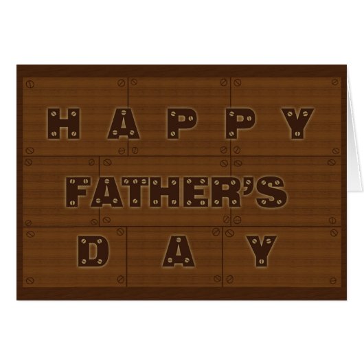 Wooden Father's Day Cards (Front Horizontal)