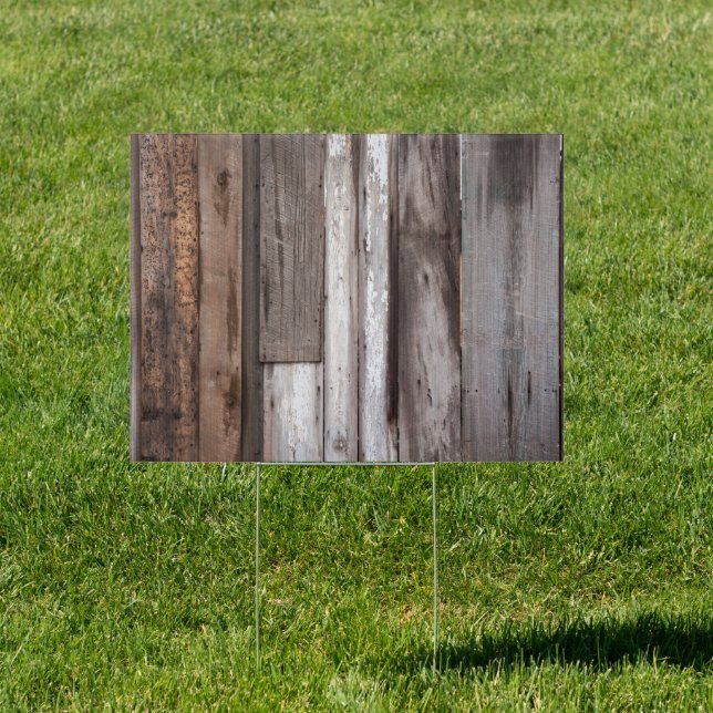 Wooden Fence Background Sign (Insitu)