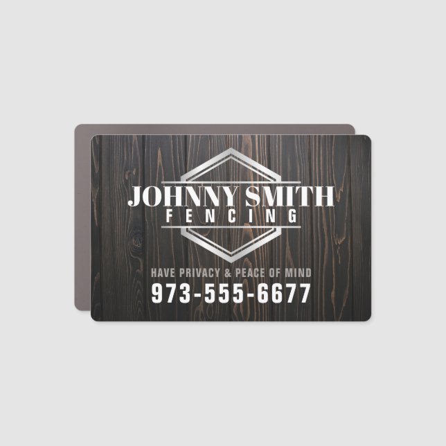 Wooden Fence Car Magnet (Front)