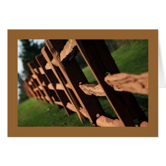 Wooden Fence Cards (Front Horizontal)