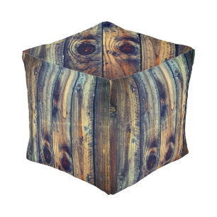 Wooden Fence Cool Unique Pouf