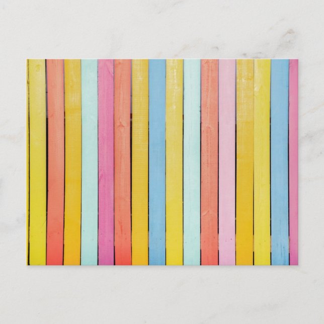 Wooden Fence Slats Postcard (Front)