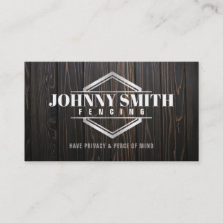 Wooden Fence Slogans Business Cards