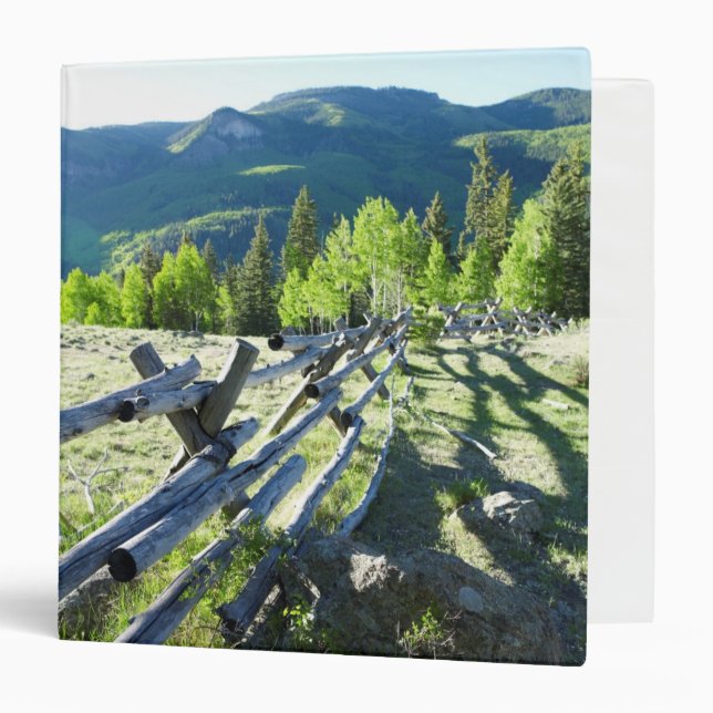 Wooden Fenceline 3 Ring Binder (Front/Inside)