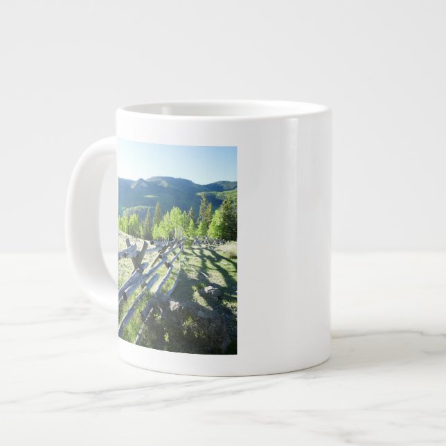 Wooden Fenceline Giant Coffee Mug (Front Left)