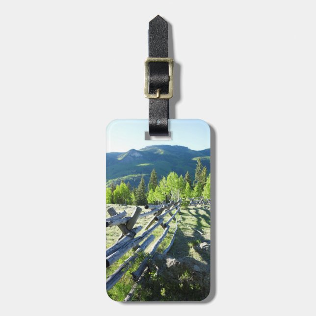Wooden Fenceline Luggage Tag (Front Vertical)