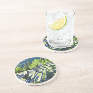 Wooden Fenceline Sandstone Coaster