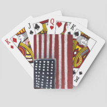 Wooden Flag Playing Cards
