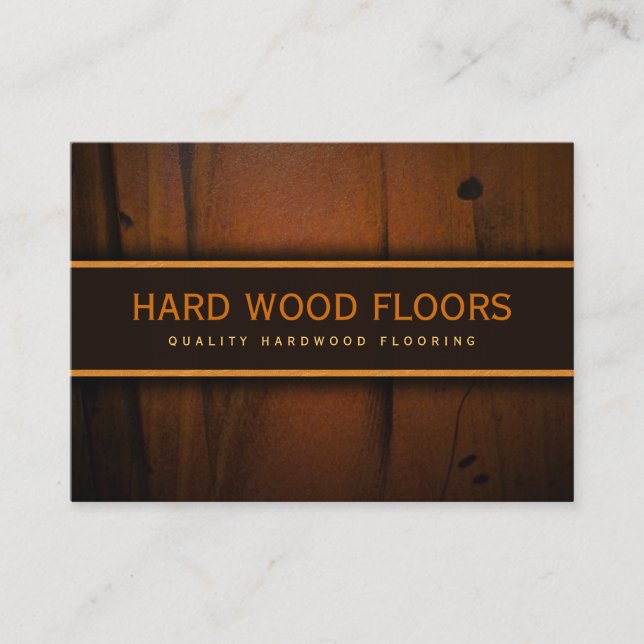 Wooden Floors Hardwood Flooring Wood Business Card (Front)