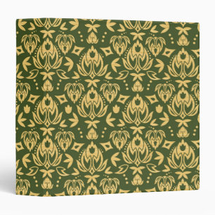 Wooden floral damask pattern background 3 ring binder