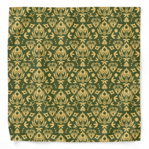 Wooden floral damask pattern background bandana
