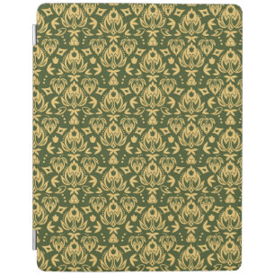 Wooden floral damask pattern background iPad smart cover
