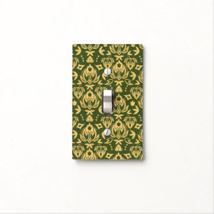 Wooden floral damask pattern background light switch cover