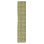 Wooden floral damask pattern background short table runner