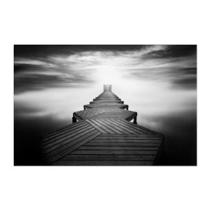 Wooden Footbridge over the Sea Acrylic Print