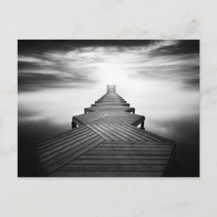 Wooden Footbridge over the Sea Postcard