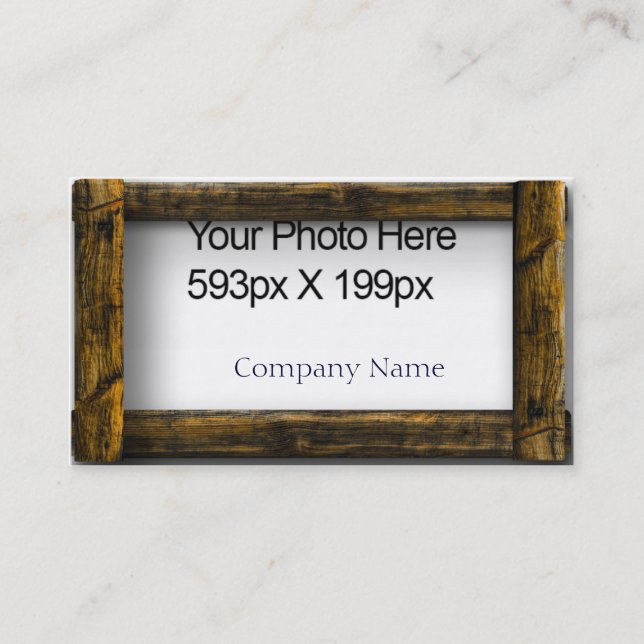 Wooden Frame Business Card (Front)