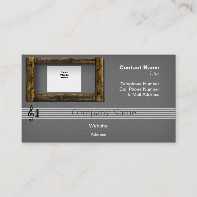 Wooden Frame Business Card (Front)