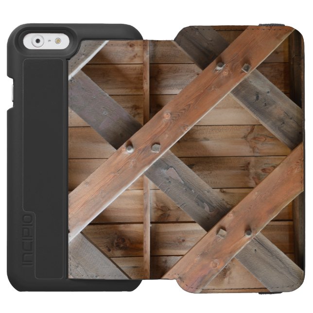 Wooden Frame Cell Phone Case (Folio Open)