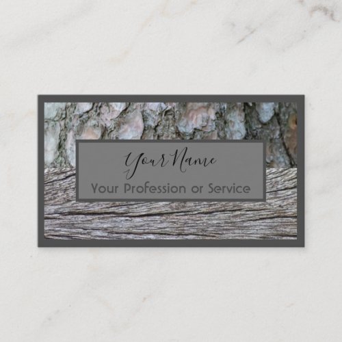 Wooden frame for interior design and carpentry business card