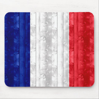 Wooden French Flag Mouse Pad