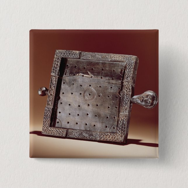 Wooden gaming board, Ballinderry, County Pinback Button (Front)