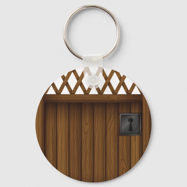 Wooden Gate Keychain (Front)