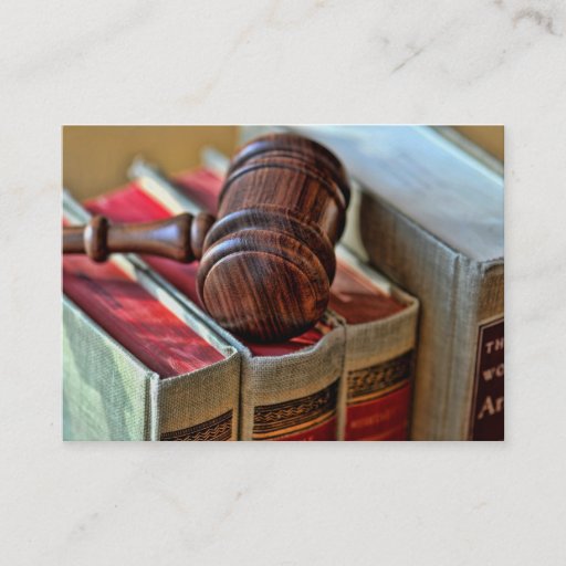 Customizable Wooden Gavel Business Cards
