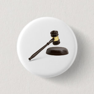 Wooden gavel button