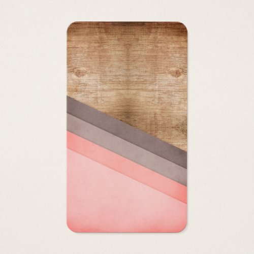 Wooden geometric art business card