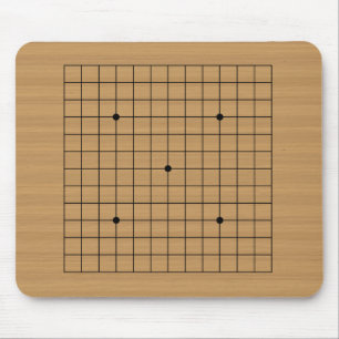 Wooden Go Board 13x13 Mouse Pad
