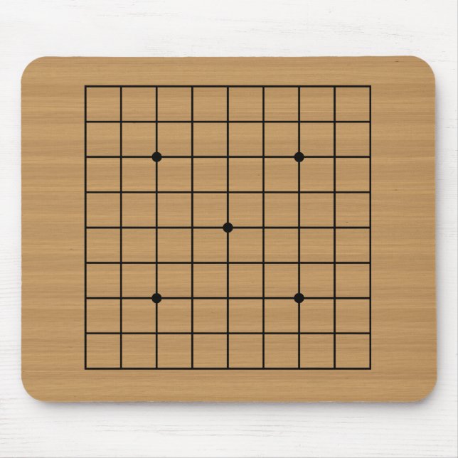 Wooden Go Board 9x9 Mouse Pad (Front)
