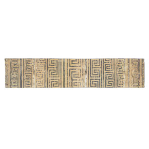 Wooden Greek Meander Pattern - Greek Key Ornament Short Table Runner