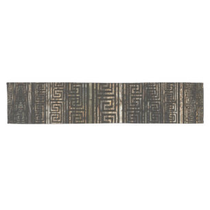 Wooden Greek Meander Pattern - Greek Key Ornament Short Table Runner