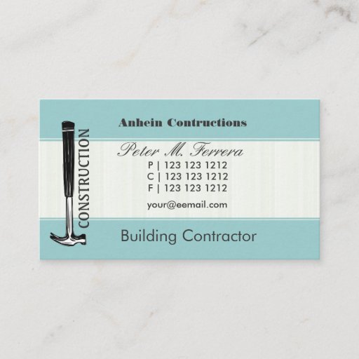 Customizable Business Card Carpenter Tool