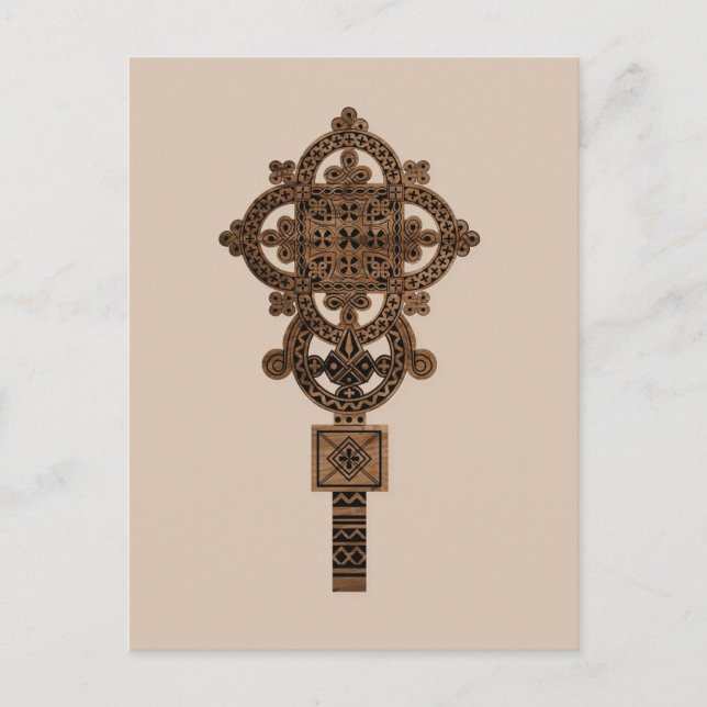 Wooden Hand Cross  Postcard (Front)