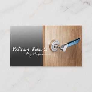 Wooden Handle Door Visiting Card Design