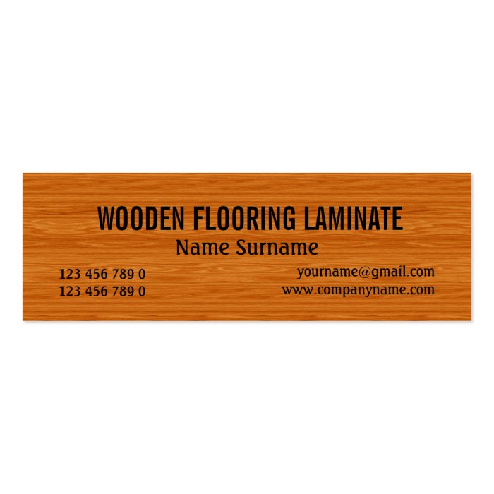 Wooden hard wood flooring PERSONALIZE Business Card Template