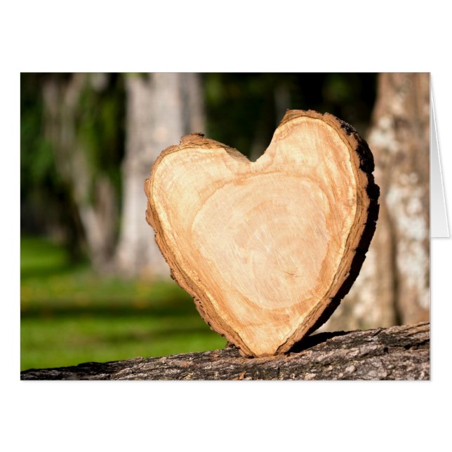 wooden heart card (Front Horizontal)