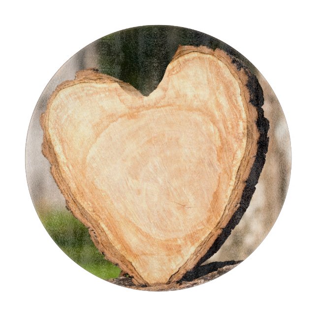 wooden heart cutting board (Front)