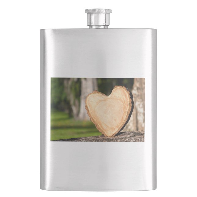 wooden heart flask (Front)