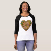 Wooden Heart In Bloom T-Shirt (Front Full)