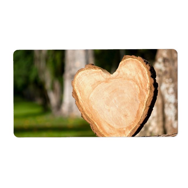 wooden heart label (Front)