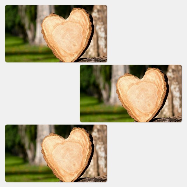 wooden heart labels (Group)