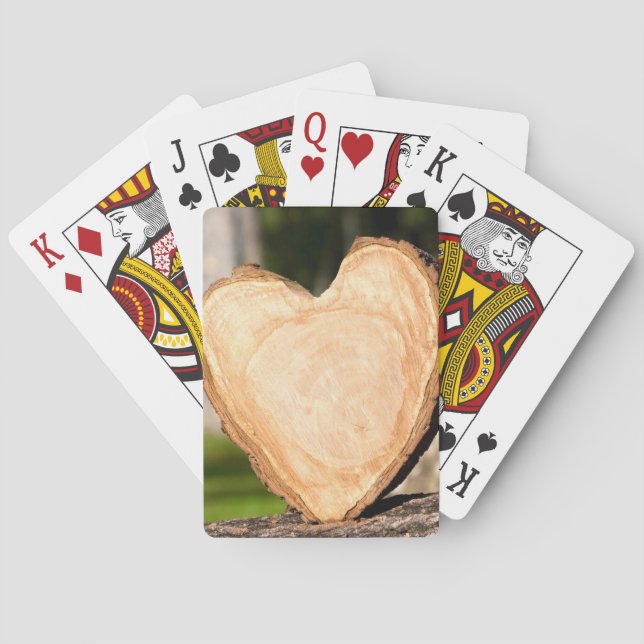 wooden heart poker cards (Back)