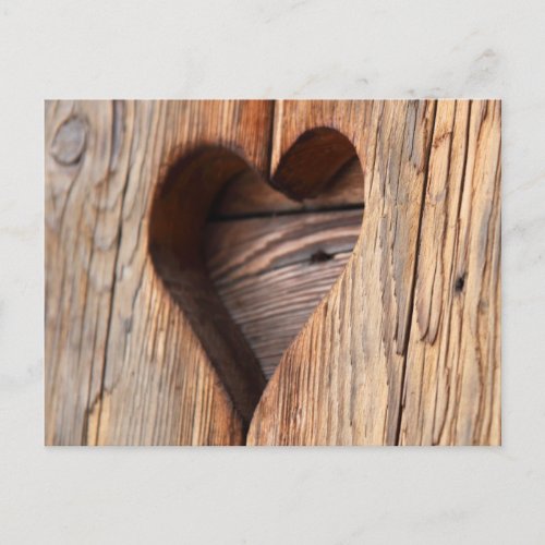 Wooden Heart Postcard