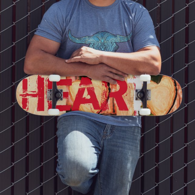 wooden heart skateboard (Outdoor 3)