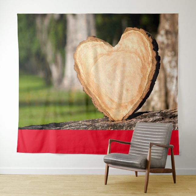 wooden heart tapestry (In Situ (Horizontal))