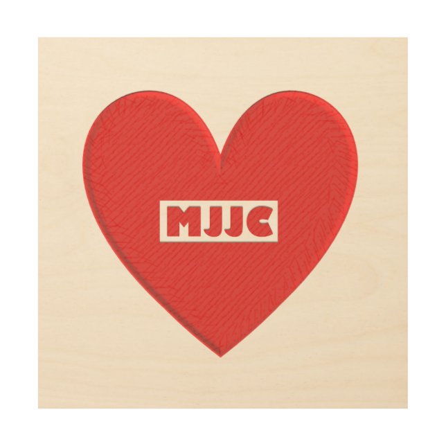 Wooden Heart Valentines Art (Front)